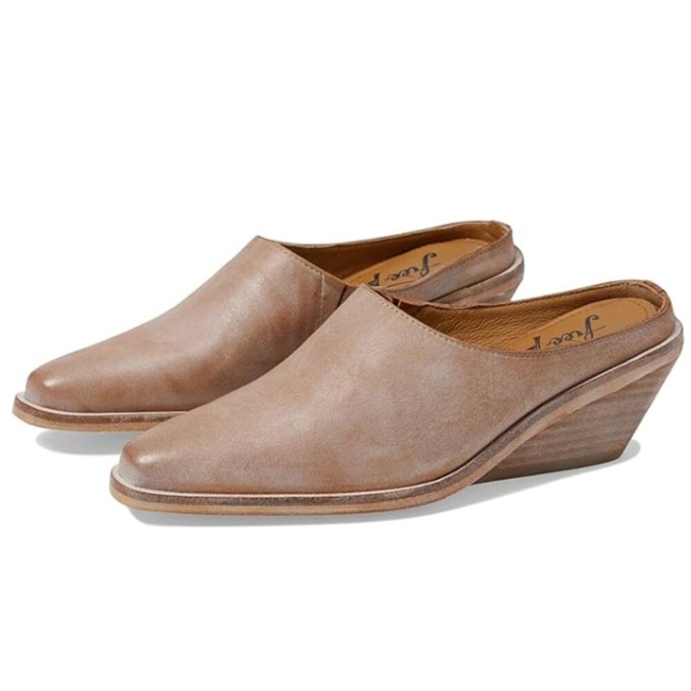 Free People Tan Mules